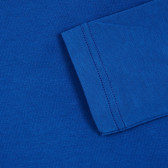 Bluză din bumbac cu numele mărcii, albastră Benetton 232846 3