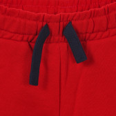 Pantaloni scurți din bumbac cu sigla mărcii pentru bebeluși, roșii Benetton 232910 2