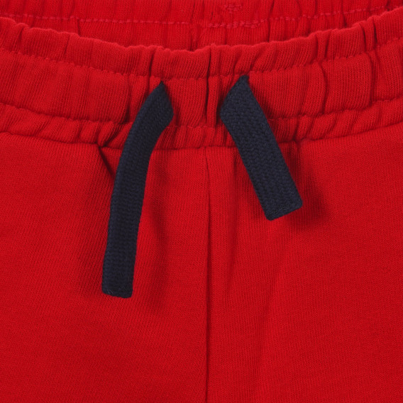 Pantaloni scurți din bumbac cu sigla mărcii pentru bebeluși, roșii Benetton 232910 2