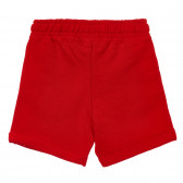 Pantaloni scurți din bumbac cu sigla mărcii pentru bebeluși, roșii Benetton 232911 3