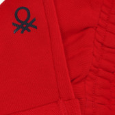 Pantaloni scurți din bumbac cu sigla mărcii pentru bebeluși, roșii Benetton 232912 4