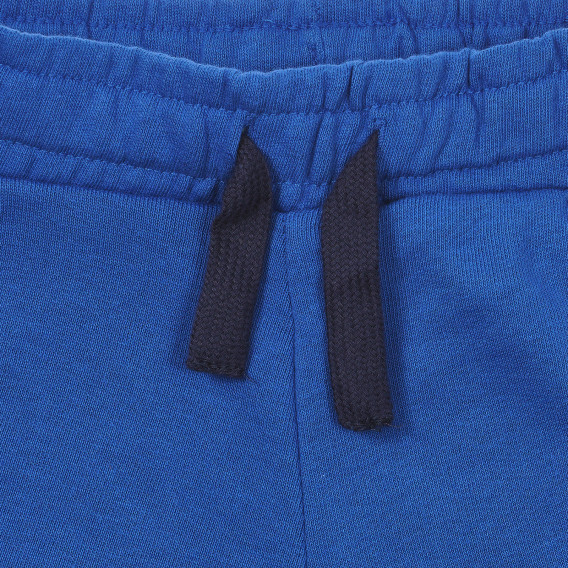 Pantaloni scurți din bumbac cu logo marcă, albastru Benetton 232918 2