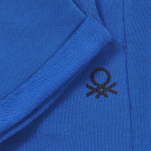 Pantaloni scurți din bumbac cu logo marcă, albastru Benetton 232919 3