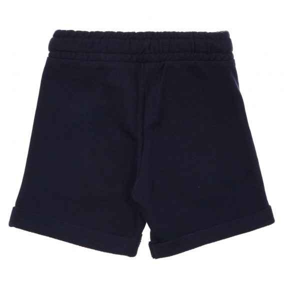 Pantaloni scurți din bumbac cu logo-ul mărcii pentru bebeluși, albastru închis Benetton 232923 3