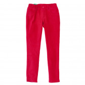 Pantaloni din jeans, roșii Benetton 232937 