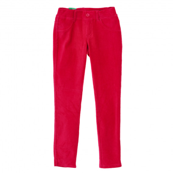 Pantaloni din jeans, roșii Benetton 232937 