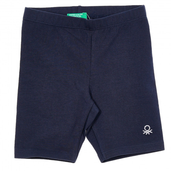 Pantaloni din bumbac pentru un bebeluș cu lungime 3/4, albastru Benetton 232977 4
