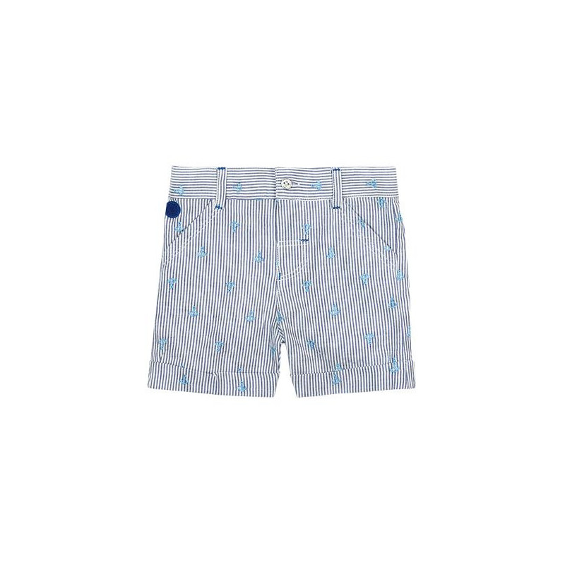 Pantaloni scurți în dungi cu albastru și alb pentru băieți  23303