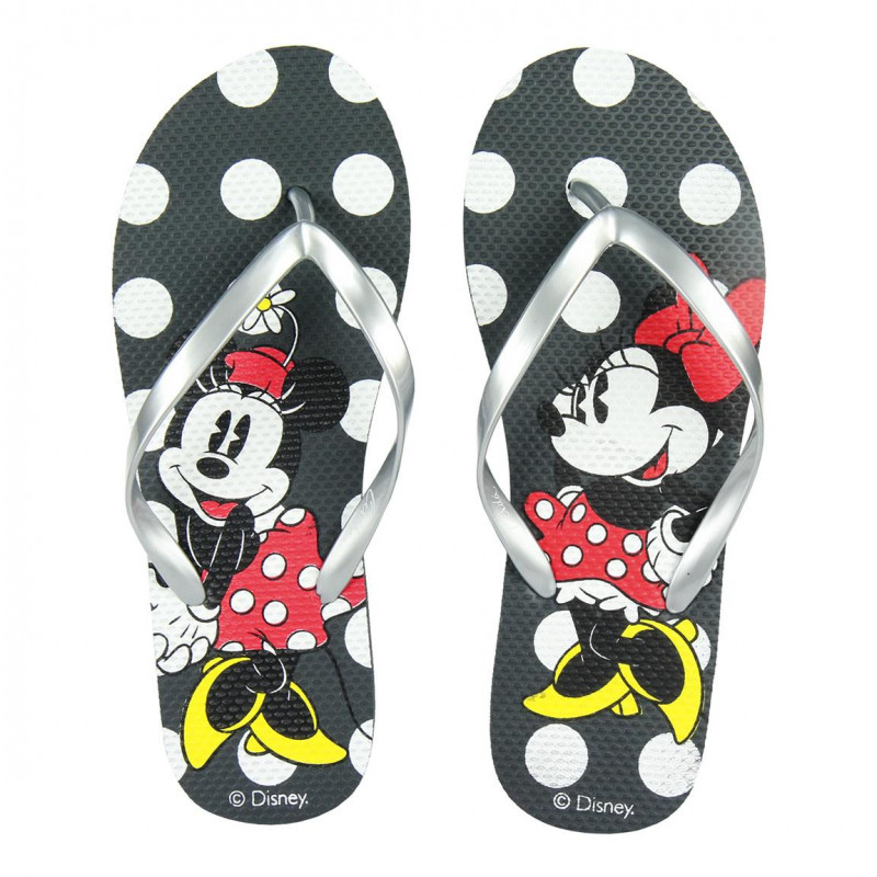 Flip flops Minnie Mouse, alb-negru  233039