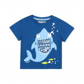 Tricou băieți cu mâneci scurte și imprimeu de rechin Boboli 23305 
