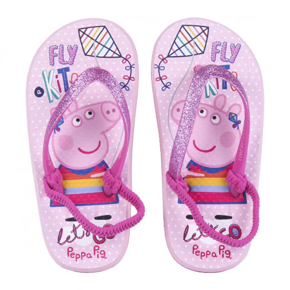 Flip-flops cu curea elastică Peppa Pig, roz Peppa pig 233066 