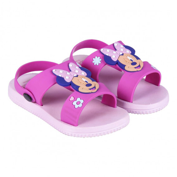 Sandale cu aplicație Minnie Mouse, roz Minnie Mouse 233075 