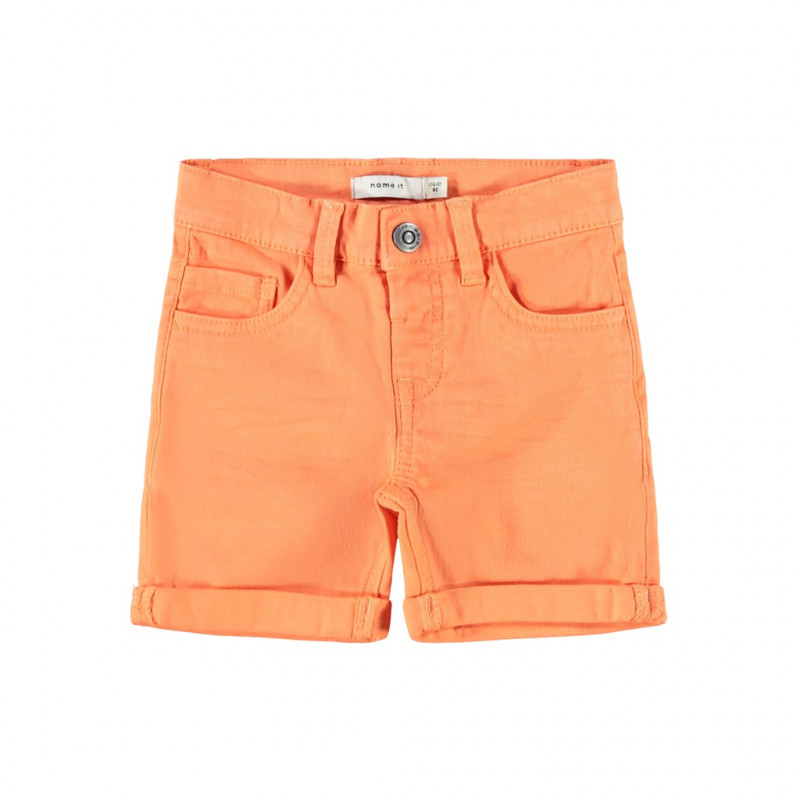 Pantaloni scurți din bumbac organic în portocaliu  233212