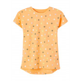 Tricou din bumbac organic cu imprimeu figural, portocaliu Name it 233305 