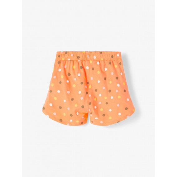Pantaloni scurți din bumbac organic, în portocaliu Name it 233376 2