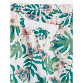 Pantaloni scurți din bumbac organic cu imprimeu floral, albi Name it 233385 2