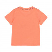Tricou din bumbac cu imprimeu șopârlă, portocaliu Boboli 233466 2