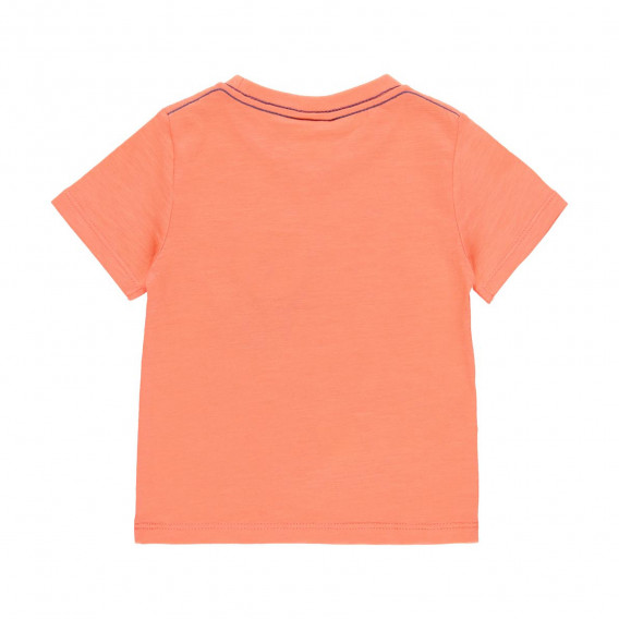 Tricou din bumbac cu imprimeu șopârlă, portocaliu Boboli 233466 2