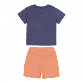 Set tricou cu mâneci scurte și pantaloni sport, portocaliu Boboli 233475 2