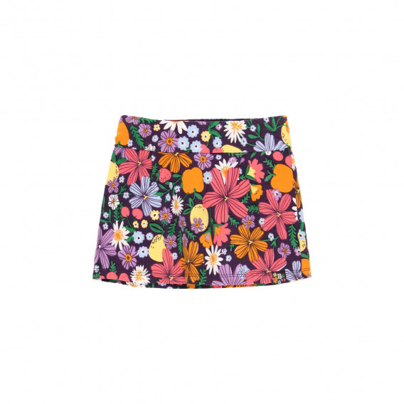 Fustă-pantaloni din bumbac cu imprimeu floral Boboli 233520 