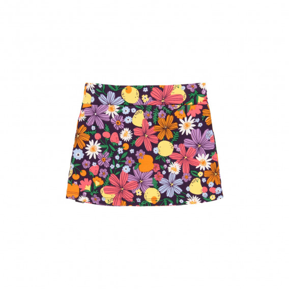Fustă-pantaloni din bumbac cu imprimeu floral Boboli 233521 2