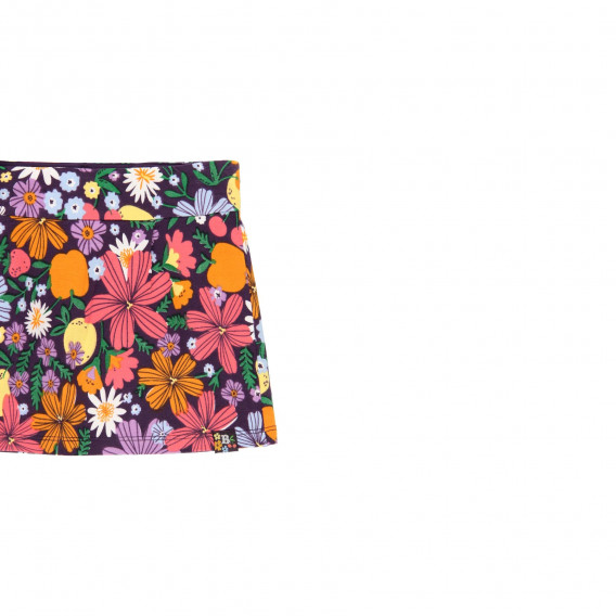 Fustă-pantaloni din bumbac cu imprimeu floral Boboli 233522 3