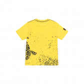 Tricou din bumbac cu imprimeu broască țestoasă, galben Boboli 233549 2