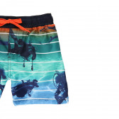 Pantaloni scurți Bermuda tip costum de baie cu imprimeu scafandru, albastru Boboli 233560 3