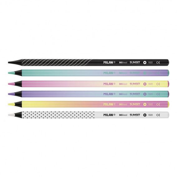 Creioane colorate, Sunset, 3,5 mm, 6 culori Milan 233847 2