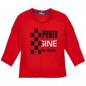 Bluză din bumbac cu imprimeu grafic pentru bebeluș, roșie Benetton 233936 