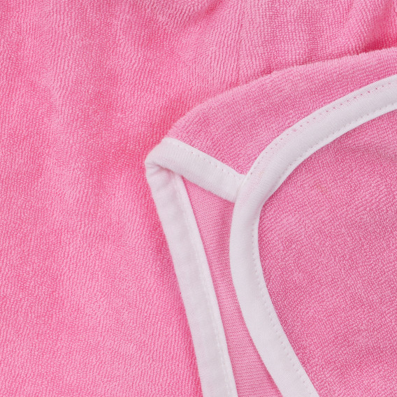 Pantaloni scurți din bumbac cu margini albi, roz Benetton 233987 4