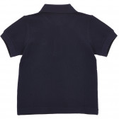 Bluză din bumbac cu mâneci scurte și guler pentru bebeluș, albastru închis Benetton 234019 4