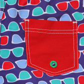 Pantaloni scurți tip costum de baie cu imprimeu de ochelari de soare, albastru închis Benetton 234072 3