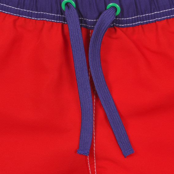 Costum de baie cu sigla mărcii și detalii albe, roșu Benetton 234079 2