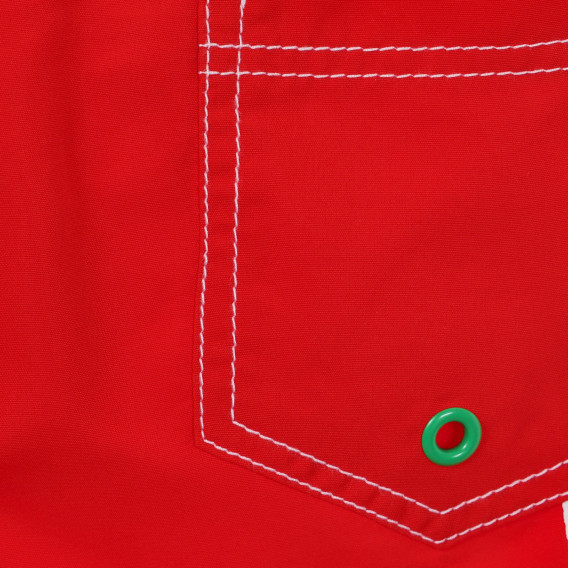 Costum de baie cu sigla mărcii și detalii albe, roșu Benetton 234081 4