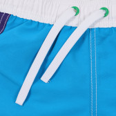 Costum de baie cu sigla mărcii și detalii albastru închis, albastru deschis Benetton 234085 4