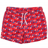 Pantaloni scurți tip costum de baie cu imprimeu grafic, roșu Benetton 234094 
