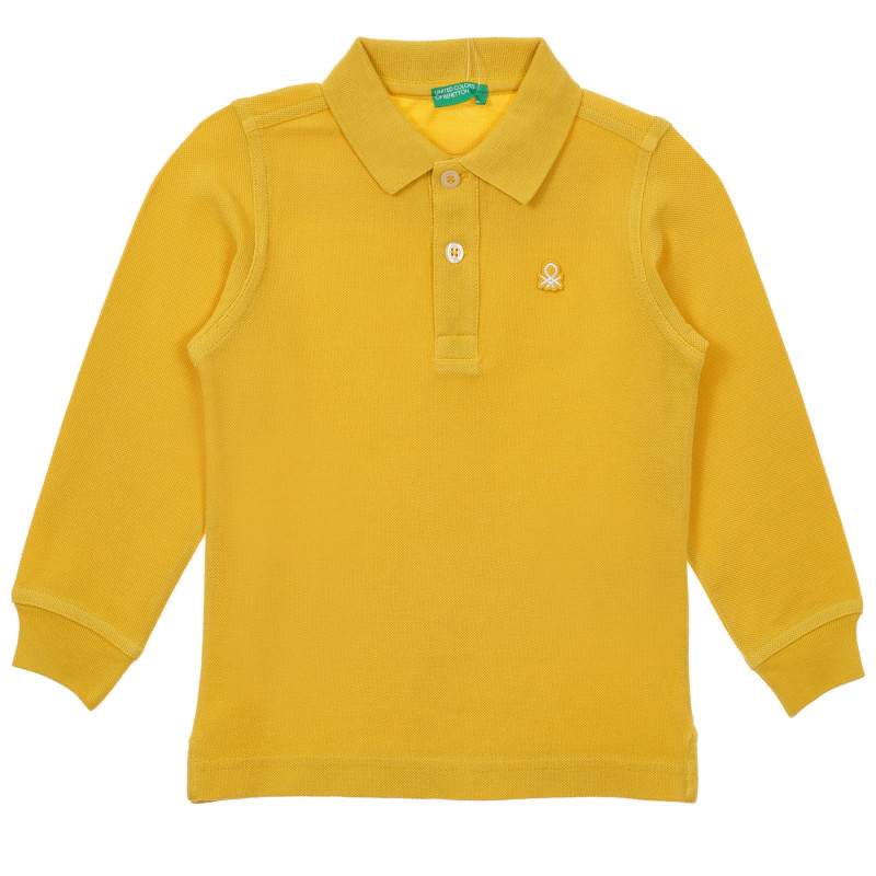 Bluză din bumbac cu mâneci lungi și guler pentru bebeluș, galben  234106