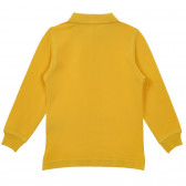 Bluză din bumbac cu mâneci lungi și guler pentru bebeluș, galben Benetton 234109 4