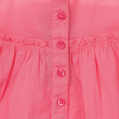 Salopetă din bumbac cu bretele pentru bebeluș, roz Benetton 234153 2
