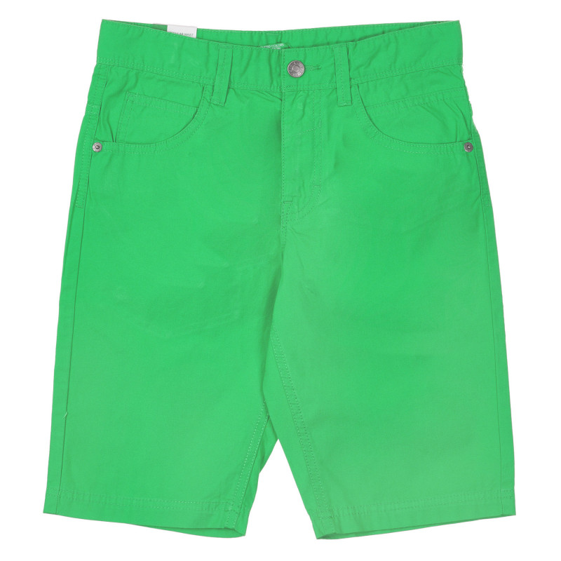 Pantaloni scurți din bumbac de culoare verde  234191