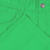 Pantaloni scurți din bumbac de culoare verde Benetton 234193 2