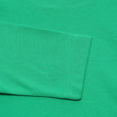 Bluză din bumbac cu mâneci lungi și imprimeu grafic, verde Benetton 234234 3