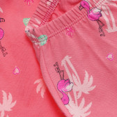 Pantaloni scurți din bumbac cu flamingo pentru bebeluș, roz Benetton 234254 3