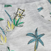 Pantaloni scurți din bumbac cu imprimeu floral pentru bebeluș, gri Benetton 234276 2