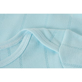 Body din bumbac cu mâneci scurte și margine decorativă pentru băieți, albastru deschis PIPPO&PEPPA 234356 4