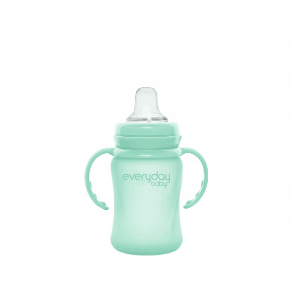 Sticlă fără vărsare, Healthy +, 150 ml, peste 6 luni, culoare: verde Everyday baby 234780 