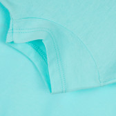 Tricou de bumbac albastru deschis pentru fete Benetton 234946 3