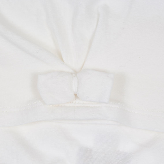 Bluză din bumbac cu mâneci scurte pentru fete, cu o panglică fantezie Chicco 234970 3