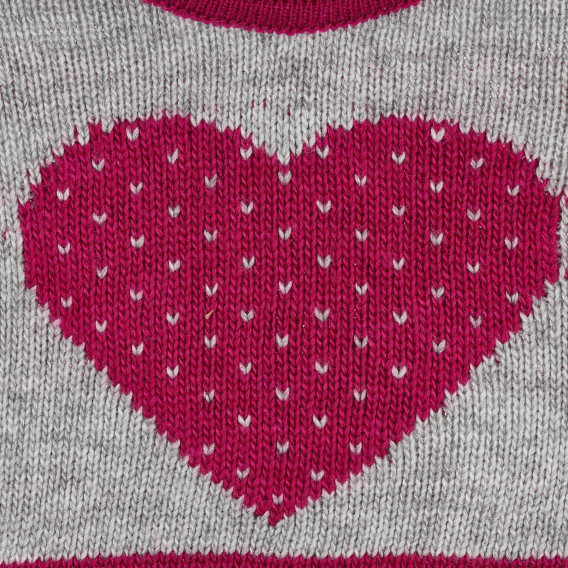 Pulover  pentru fetițe roz cu imprimeu inimii Chicco 234981 2
